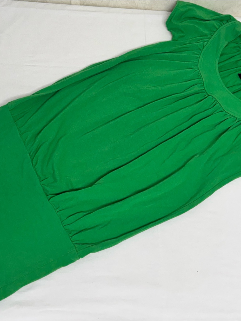 Moda International Emerald Green Gathered Midi Tunic Dress
